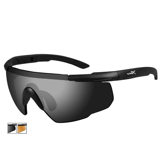 Захисні балістичні окуляри Wiley X Saber Advanced 2 линзи (Grey/Rust) оправа Black (306), зображення 2