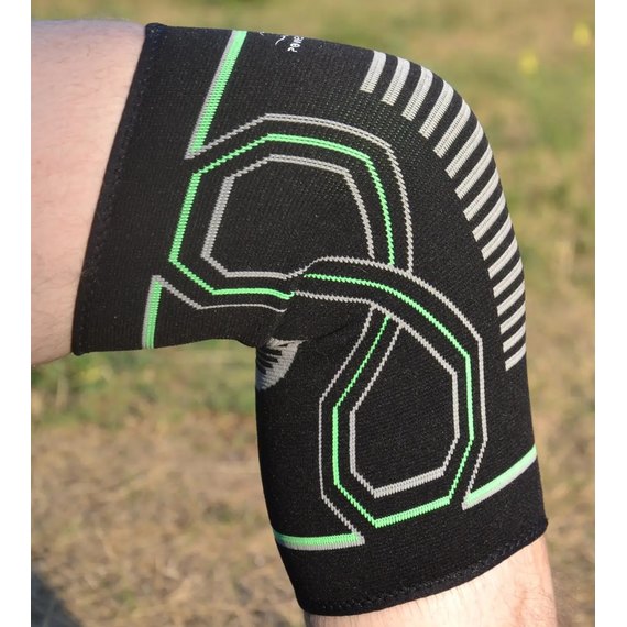 Наколенники спортивные PowerPlay 4099 Knee Support Черный/Зеленый S/M (пара) (PP_4099_S/M_Bl/Green), Размер: S/M, Цвет: Чёрный/Зелёный, изображение 6