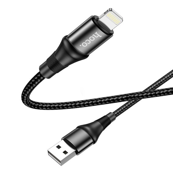 Кабель Hoco Lightning Excellent charging data cable X50 1m, 2.4A Black (000006528), зображення 3
