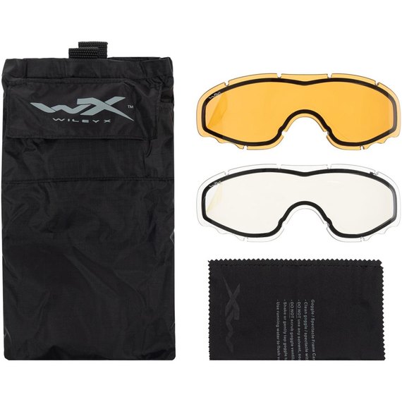 Защитные баллистические очки Wiley X Spear Dual 3 линзы (Grey/Clear/Rust) Black (SP293DLB), изображение 7