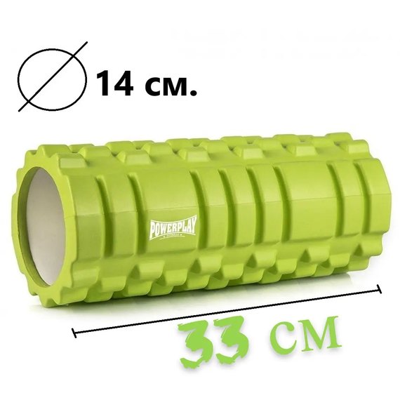 Массажный роллер PowerPlay 4025 Massage Roller 33x14 см зеленый (PP_4025_Green)