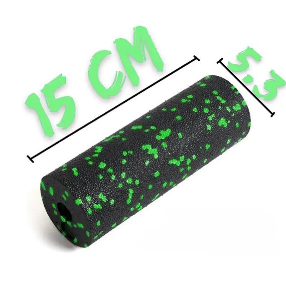 Масажний ролер PowerPlay PP-4346 Mini EPP Foam Roller 15x5.3 см чорно-зелений (PP_4346_Green_(15*5)), Колір масажера: Чорно-зелений, зображення 3