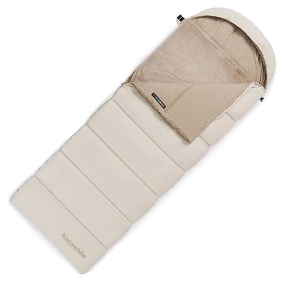 Спальный мешок с подогревом Naturehike BE400 CNK2300SD021 правый, бежевый (6976507667326)