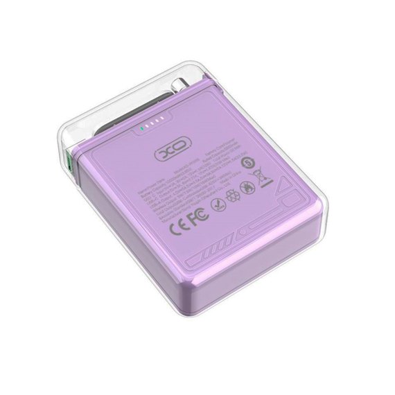 Повербанк XO PR226 Mini Transparent Magnetic Absorption 15W 10000 mAh Purple (6920680849437)
