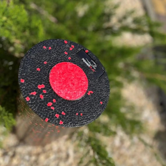 Массажный роллер PowerPlay PP-4348 2 в 1 EPP Foam Roller 33x14 см черно-красный (PP_4348_Red_(33*14))