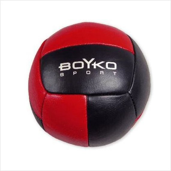 Медицинбол Boyko кожа, красно/черный, 1 кг (bs3040004005), изображение 2