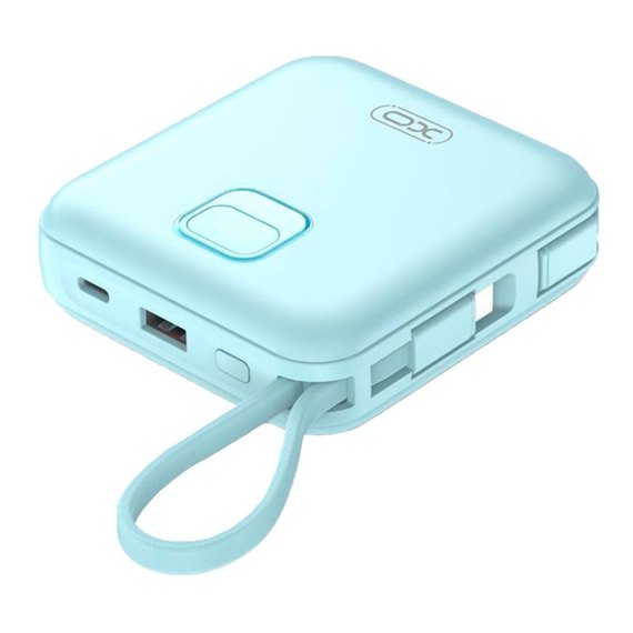 Повербанк XO PR235 22.5W with built-in iP and TYPE-C cable 10000 mAh Blue (6920680851317), Колір: Blue, зображення 2