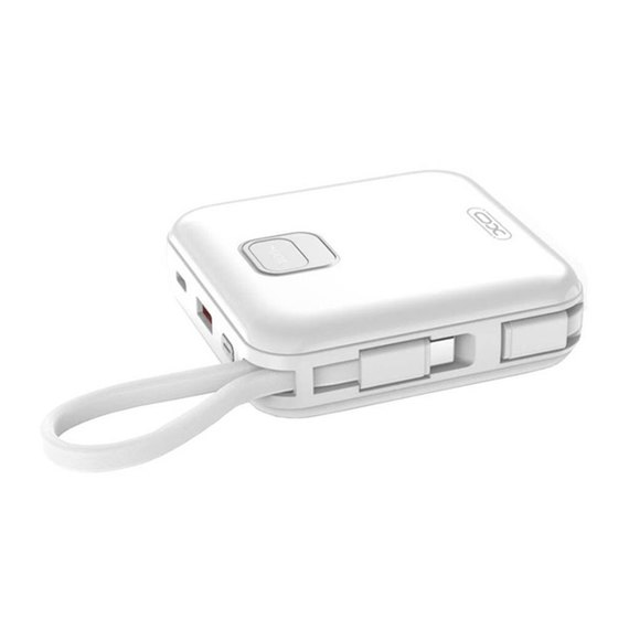 Повербанк XO PR235 22.5W with built-in iP and TYPE-C cable 10000 mAh White (6920680851331)
