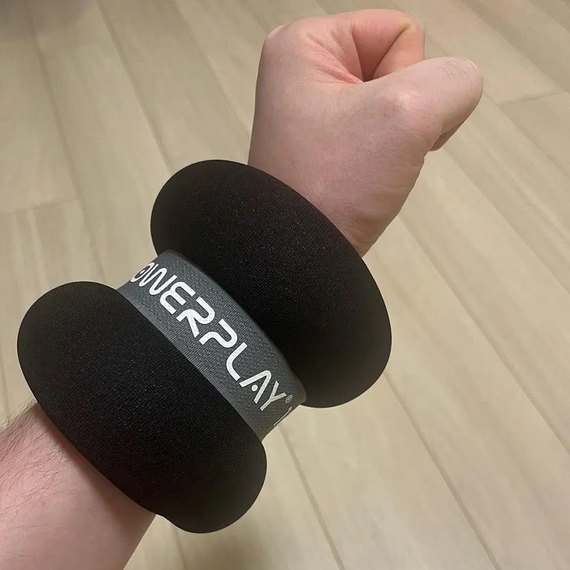 Утяжелители-манжеты для ног и рук PowerPlay PP-4349 Ankle/Wrist Weights 2 шт 2 кг Черные (PP_4349_Black_2)