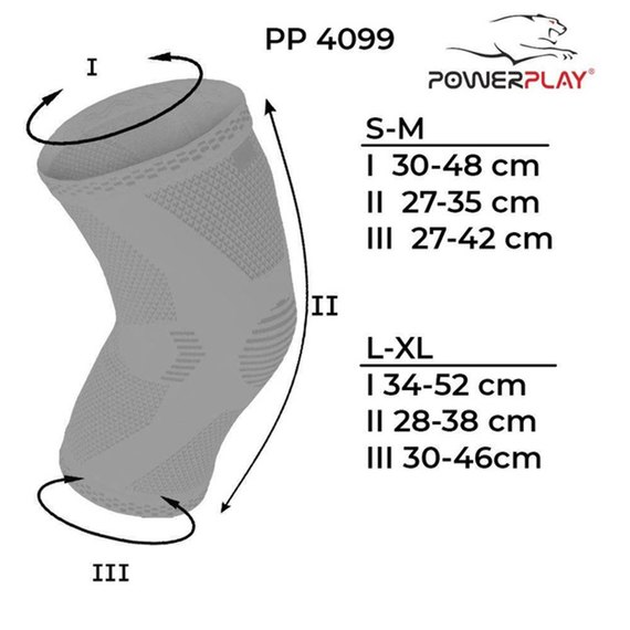 Наколенники спортивные PowerPlay PP-4099 Knee Support Черно/Синие L/XL (пара) (PP_4099_L/XL_Bl/Blue)