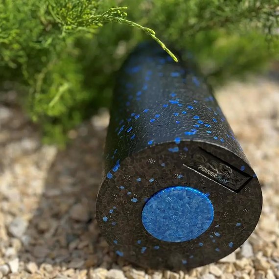 Массажный роллер PowerPlay PP-4348 2 в 1 EPP Foam Roller 33x14 см черно-синий (PP_4348_Blue_(33*14))