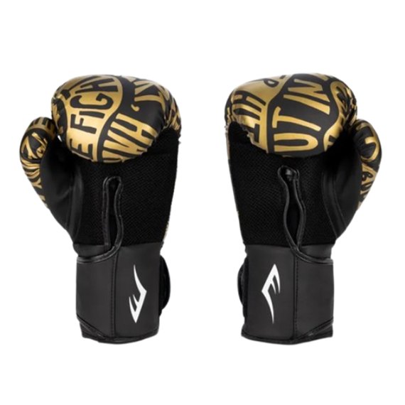 Боксерські рукавички Everlast Spark Boxing Gloves чорний/золотий 10 унц (919580-70-8110), зображення 2