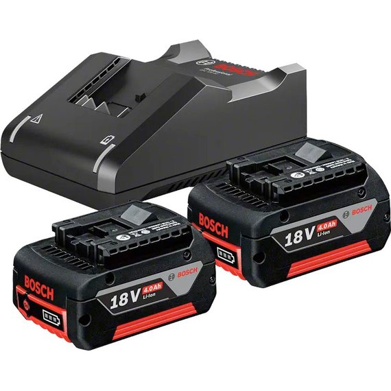 Набор Bosch Professional 2 аккумулятора GBA 18 V 4.0 Ah, зарядное устройство GAL 18V-40 (1600A019S0)