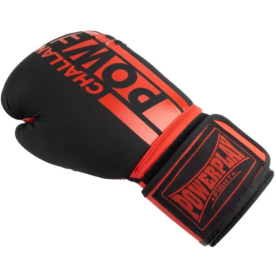 Боксерские перчатки PowerPlay 3086 Matt Challenger Черно-красные 16 ун (PP_3086_16oz_Bl/Red), Вес: 16 унций, Цвет: Чёрный/Красный, изображение 2