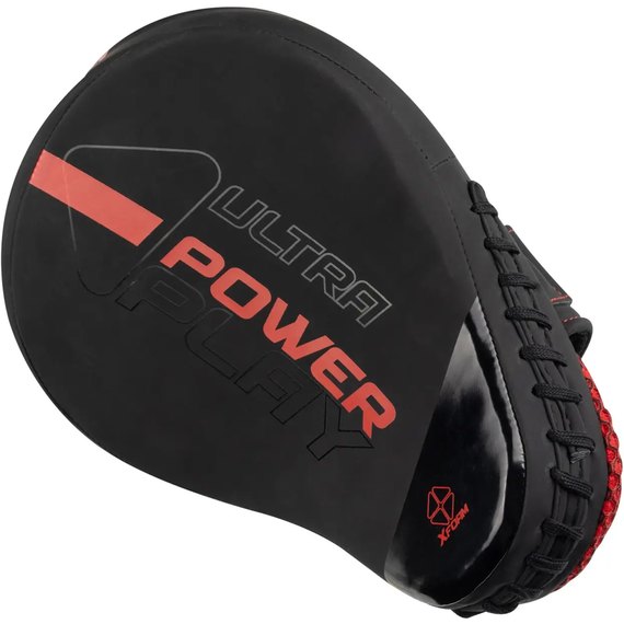 Лапы боксерские PowerPlay 3044 Pro Carbon Ultra Series черно-красные PU [пара] (PP_3044_Bl/Red), Цвет: Black/Red, изображение 2