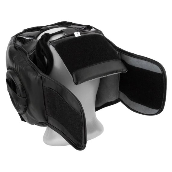 Боксерський шлем PowerPlay 3067 с бампером PU + Amara черный M (PP_3067_M_Black)