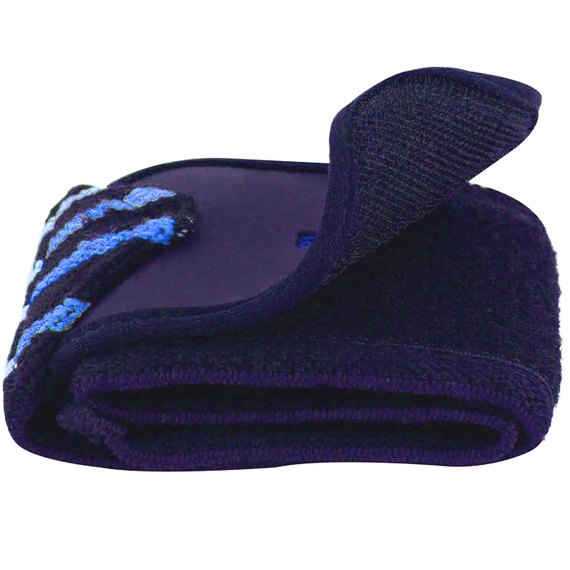 Бинти для зап'ястя (кистьові бинти) PowerPlay 3081 Gym Wrist Wraps чорно-сині (PP_3081_Blue), зображення 4