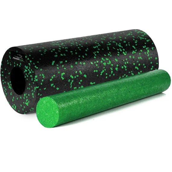 Массажный набор PowerPlay PP_4015 EPP Foam Roller Set 4 in 1 Черно-зеленый (PP_4015_Green), Цвет массажёра : Чёрно-зелёный, изображение 6