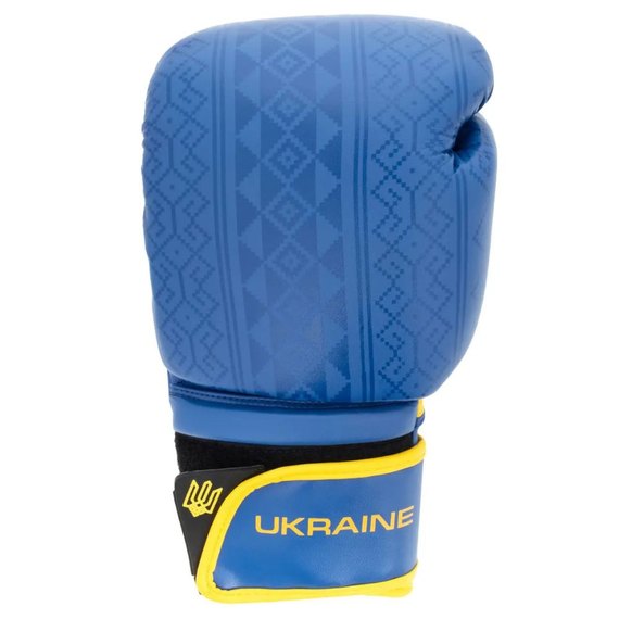 Боксерські рукавички PowerPlay 3021 Ukraine Синьо-жовті 8 ун (PP_3021_8oz_Blue-Yellow), Вага: 8 унцій, Колір: Синій/Жовтий, зображення 3
