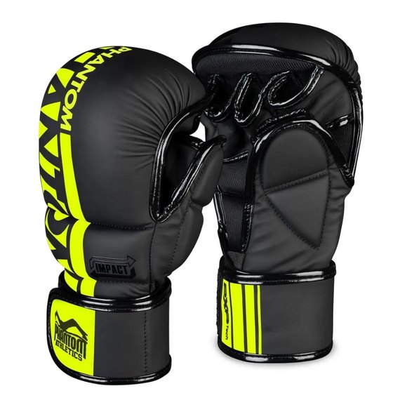 Перчатки для ММА Phantom APEX Sparring Neon L/XL (PHMMAG2301-LXL), Размер: L/XL, Цвет: Чёрный/Жёлтый