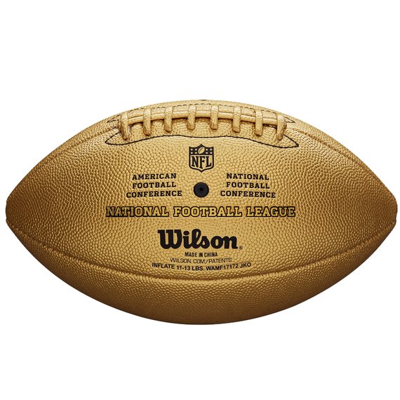 Мяч для американского футбола Wilson Duke metallic edition OS FB gold (WTF1826XB), изображение 2
