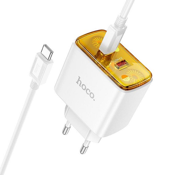 Зарядное устройство Hoco Smart charger Type-C to Type-C Cable set CS43A 2Type-C, 45W/3A, PD/QC White (000010813), Цвет: White