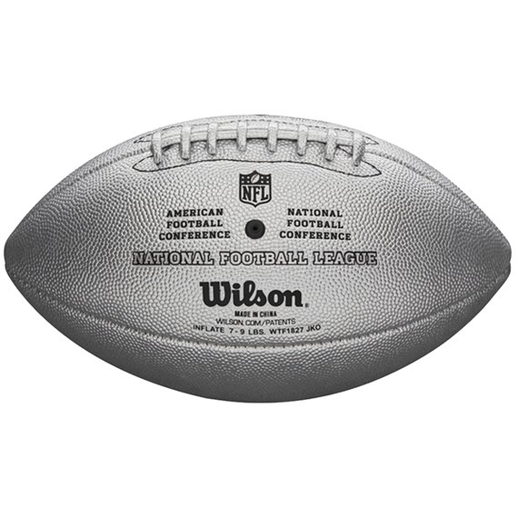 Мяч для американского футбола Wilson Duke metallic edition OS FB silver (WTF1827XB), изображение 2
