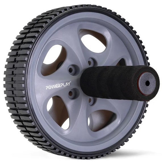 Колесо для преса PowerPlay PP-4345 Exercise Wheel сіре (PP_4345), зображення 2
