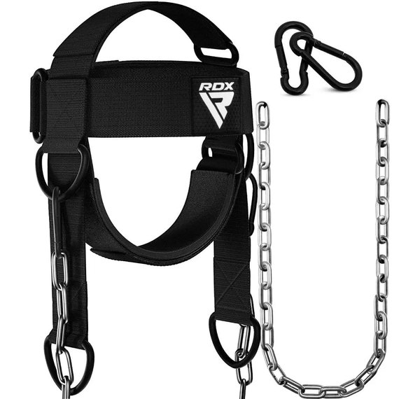 Тяга для шеи RDX H2 Neck Harness Black Plus (WAN-H2B+)