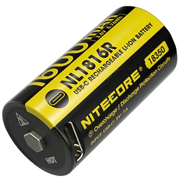 Аккумулятор 18350 Nitecore 1600 mAh NL1816R (6-1551_r)