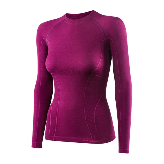 Футболка з довгим рукавом Brubeck Active Wool LS12820 brick red M (LS12810-brick red-M), Розмір: M
