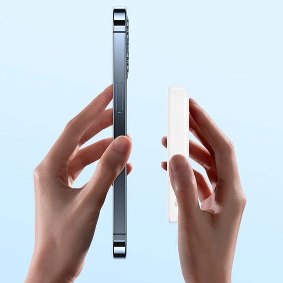 Повербанк Baseus Magnetic Mini Wireless Fast Charge 10000 mAh 20W White (PPCX070002), Ёмкость: 10 000 mAh, Цвет : White, Мощность : 20 Вт, изображение 7