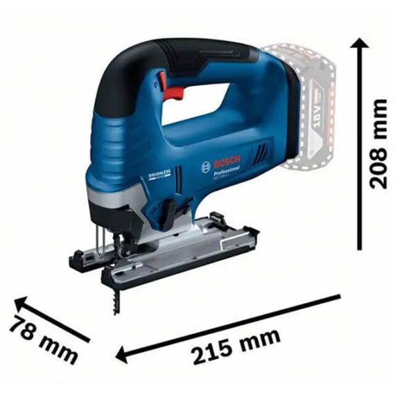 Аккумуляторная лобзиковая пила Bosch Professional GST 185-LI (каркас) (06015B3021), изображение 4