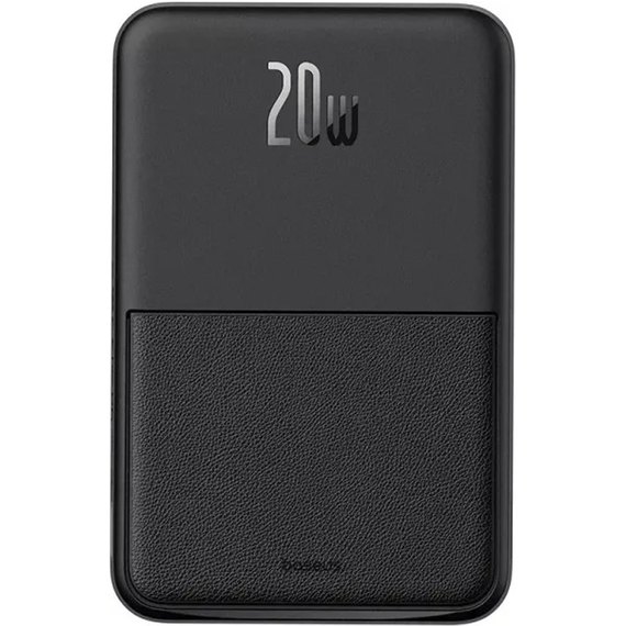 Повербанк Baseus Magnetic Bracket Wireless Fast Charge 5000 mAh 20W Black (P1006410123-00), Цвет : Black, изображение 3