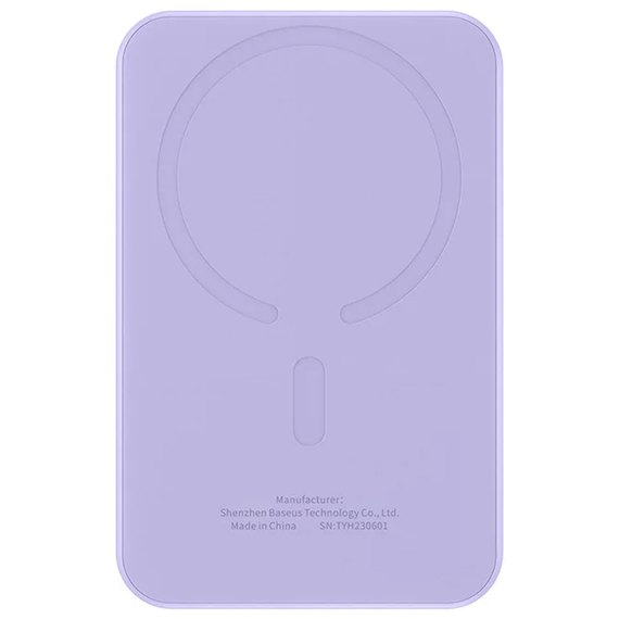 Повербанк Baseus Magnetic Mini Wireless Fast Charge 5000 mAh 20W Purple (P10022107513-00), Ёмкость: 5 000 mAh, Цвет : Purple, Мощность : 20 Вт, изображение 2