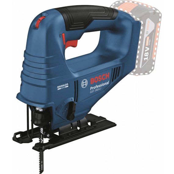 Акумуляторна безщіткова лобзикова пила Bosch Professional GST 183-LI Solo C (каркас) (06015B7020), зображення 2