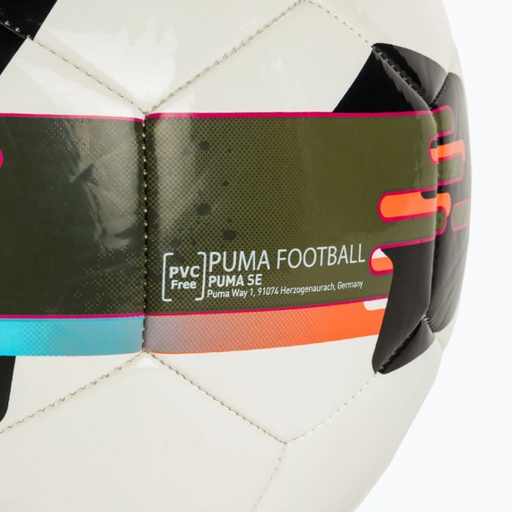 Мяч футбольный Puma Orbita 5 Fusion белый/черный/оранжевый size 4 (084331-01), Размер: 4, Цвет: Белый, изображение 3