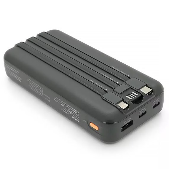 Повербанк Remax RPP-686 20000 mAh USB+Type-C+Lighting Black, изображение 2