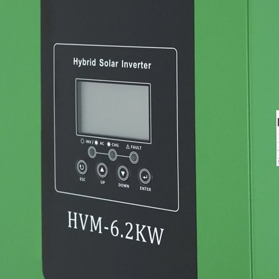 Гибридный инвертор WHC HVM-6.2KW ,6200W, 48V, ток заряда 0-120A, 60-500V, MPPT (120А, 500 Vdc), изображение 3