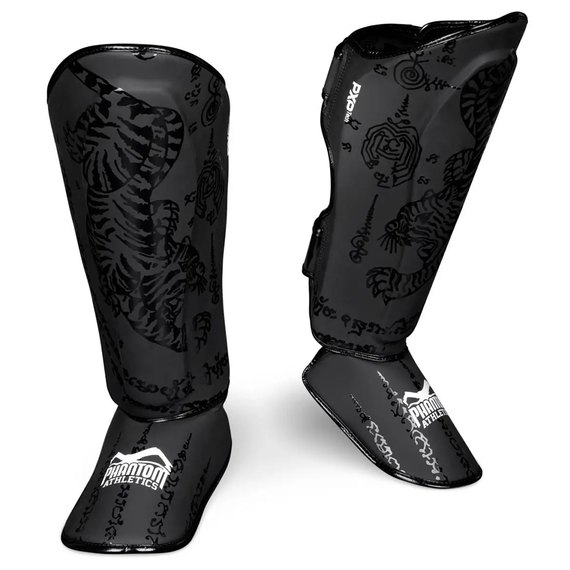 Защита голени и стопы Phantom Muay Thai Black S/M (PHSG2498-SM)