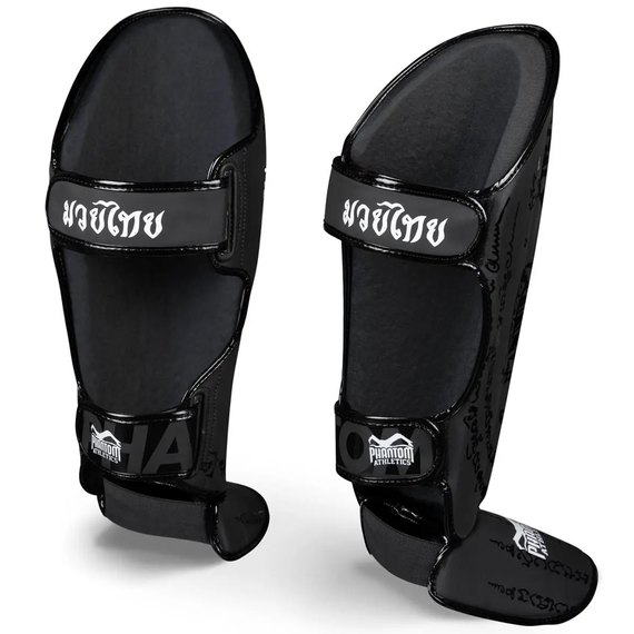 Защита голени и стопы Phantom Muay Thai Black S/M (PHSG2498-SM), изображение 2