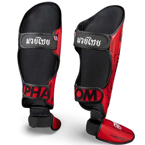 Защита голени и стопы Phantom Muay Thai Red L/XL (PHSG2678-LXL), изображение 2