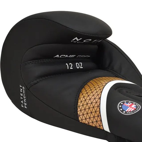 Боксерские перчатки RDX AURA PLUS T-17 Black Golden 16 ун. (BGR-T17BGL-16OZ+), изображение 5