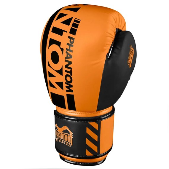 Боксерские перчатки Phantom APEX Neon Orange 10 унций (PHBG2889-10), Вес: 10 унций, Цвет: Чёрный/Оранжевый, изображение 2