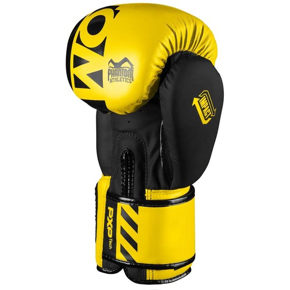 Боксерские перчатки Phantom APEX Neon Yellow 12 унций (PHBG2885-12), Вес: 12 унций, Цвет: Чёрный/Жёлтый, изображение 3