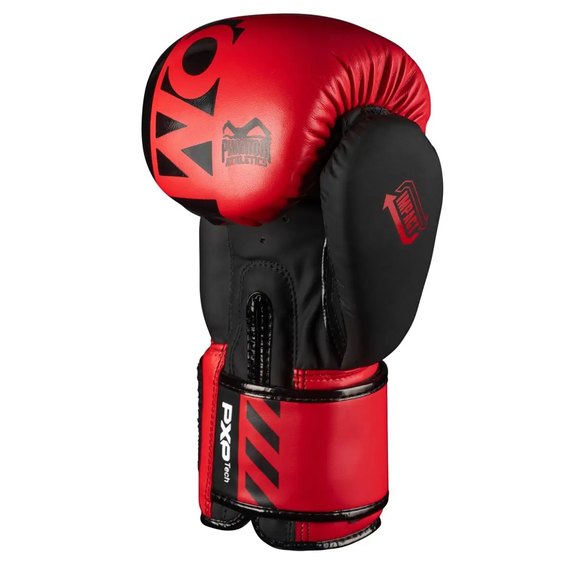 Боксерские перчатки Phantom APEX Neon Red 16 унций (PHBG2729-16), Вес: 16 унций, Цвет: Красный/Чёрный, изображение 3