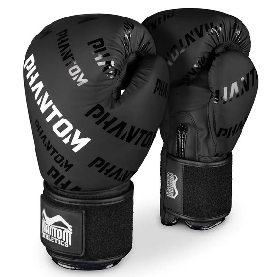 Боксерские перчатки Phantom APEX Velcro Black 12 унций (PHBG2368-12)