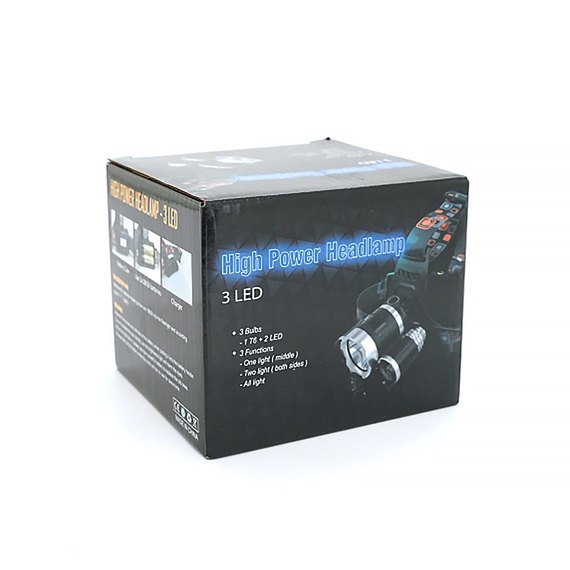 Налобный фонарь Bailong Boruit 50000W 1480 люмен черный/стальной (RJ-3000), изображение 6