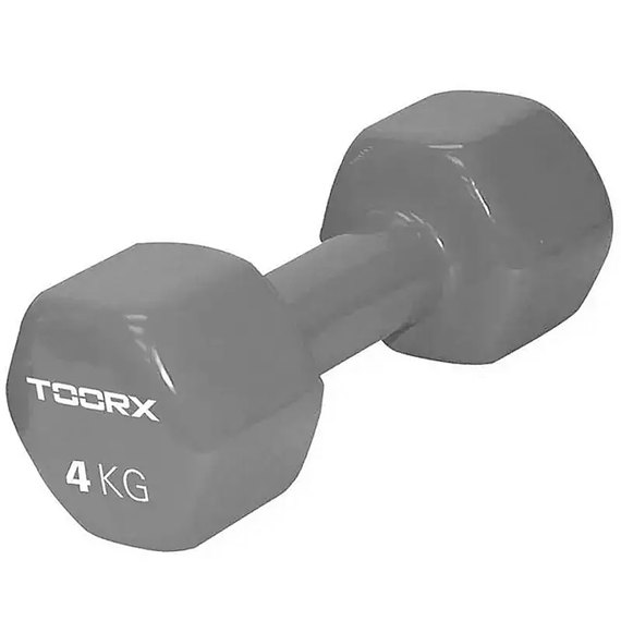 Гантель Toorx виниловая 4 кг светло-серая (MV-4) 930993, Вес: 4 кг
