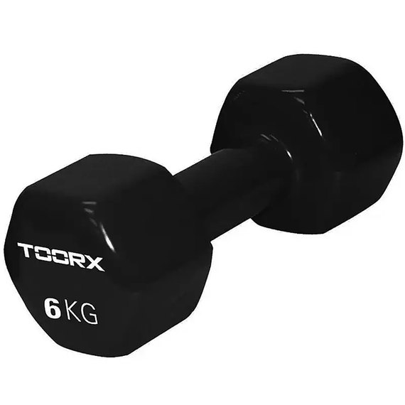Гантель Toorx виниловая 6 кг черная (MV-6) 931130, Вес: 6 кг